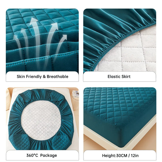 SS69 3D Air Fabric Waterproof Mattress Protector, Breathable Fitted Cover