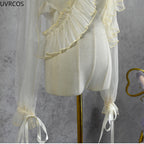 Japanese Sweet Lolita Ruffle Chiffon Shawl Top