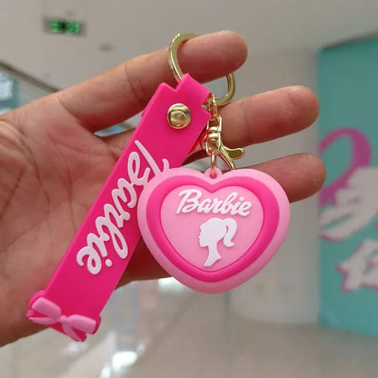New MINISO Barbie Keychains for Backpack Pendant Bag Ornament Accessories Anime Kawaii Cute Creative Girls Gifts Wholesale SS69