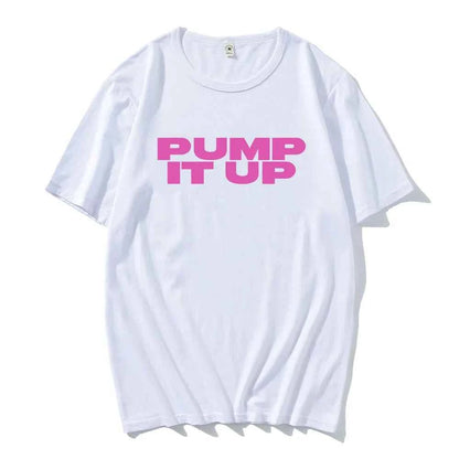 Pump It Up Pink Printing T-shirt The Substance Horror Movie Tshirts Short Sleeve Men/Women Men Tee-shirt Casual Film Graphic Tee