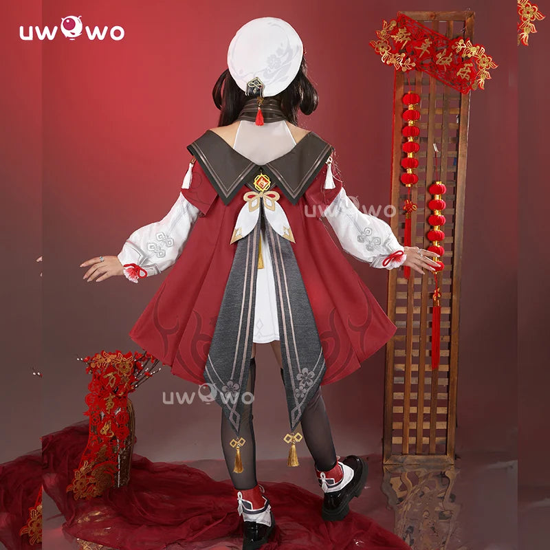 UWOWO Hutao Cosplay Collab Series: Game Genshin impact Hutao Cherries Snow Laden outfit Lantern Rite Cosplay Costume