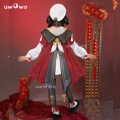 UWOWO Hutao Cosplay Collab Series: Game Genshin impact Hutao Cherries Snow Laden outfit Lantern Rite Cosplay Costume