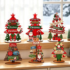 Runt 1pc Mini Wooden Christmas Tree,Merry Christmas Decor for Home,Xmas Gifts ,Navidad 2026 ,New Year Table Decor