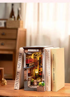 Robotime Rolife Sakura Wine Alley Japanese Style Design Book Nooks Kit for Family Home Bookshelf Decoration 3D DIY Wooden Puzzle