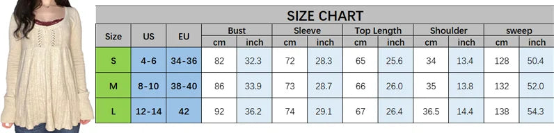 2000s Vintage Long Sleeve Babydoll Knitted Sweater Tops Cottage Milkmaid Pullovers Aesthetic Grunge Y2k Knitwear T-shirts Women SS69