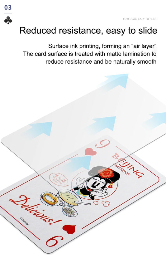 54Pcs/Box Disney Paper Playing Cards Mickey Avengers Frozen Anime Poker Cards Child Adult Desktop Games Toys - SS69