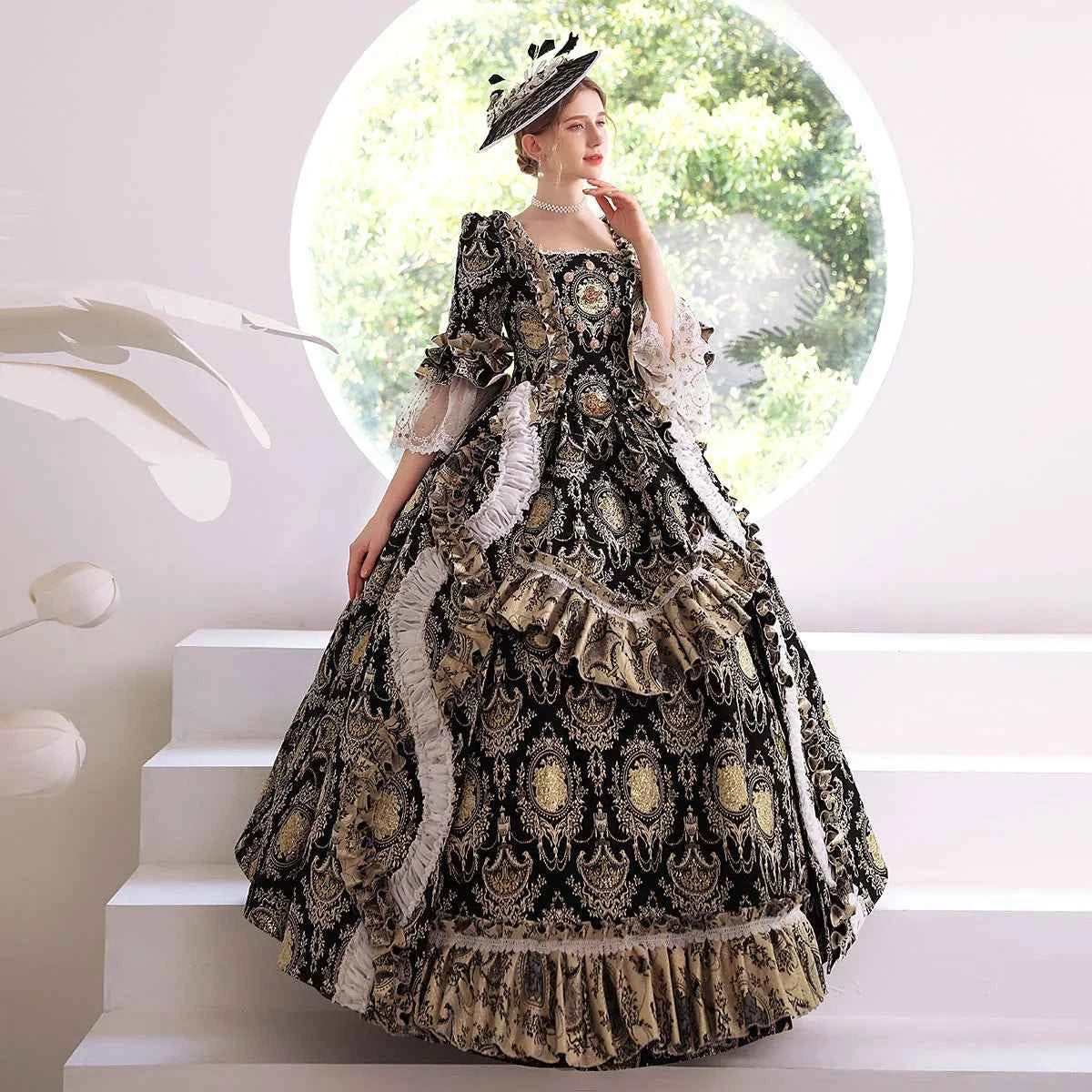 New Victorian Masquerade Ball Gown for Women, 18th Century, Marie Antoinette Costume, Historical Theater Clothing, Party Dress