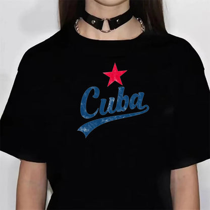 Cuba Tee women athleisure t-shirts girl Japanese streetwear harajuku clothing SS69 12.69 91961 / XXL