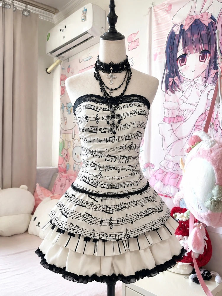Y2K American Vintage Leopard Print Matching Sets Women Gothic Punk Satin Cami Fluffy Trim Mini Skirt Subculture Daily Outfits