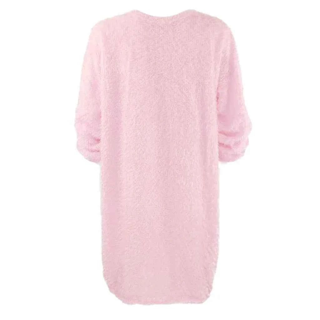 Women Winter Sweater Knit Crewneck Warm Long Sleeve Casual Sweatshirts Dress Elegant Women'S Dresses For Party Vestidos Mujer