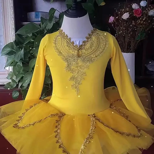 SS69 Girls Ballet Tutu Leotard Princess Performance Dance Dress Polyester