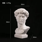 GUGUGUHOME David Head Resin Bust Sculpture - Modern Abstract Art