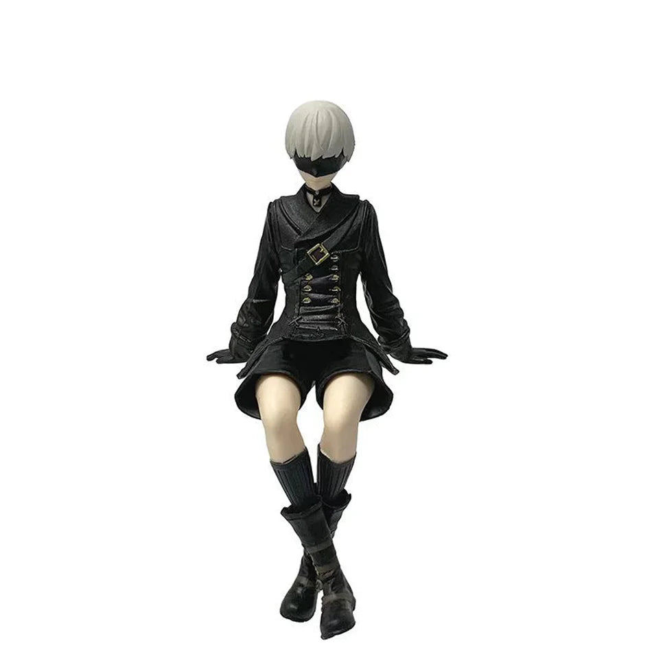 Nier Automata 2B A2 9S Sitting Position Game Figure Mechanical Lifeform Statue Collection Desktop Decoration  Toys Gifts SS69 20.69 B  no box