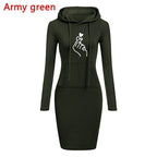Ladies Dress Autumn Women Hooded Dresses Hoodies Women Sweatshirts Women Hoodies Dress Tops Ladies Clothing