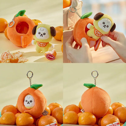 Korean Popular Cartoon Orange Series Pendent Doll Bag Decoration Key Chain Gift Couple Style Household Goods Small Gift