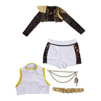 Black Golden Costume Set Cute Dress Up Outfit Halloween Party Cosplay Roleplay Uniform Performance Birthday Fancy Dress