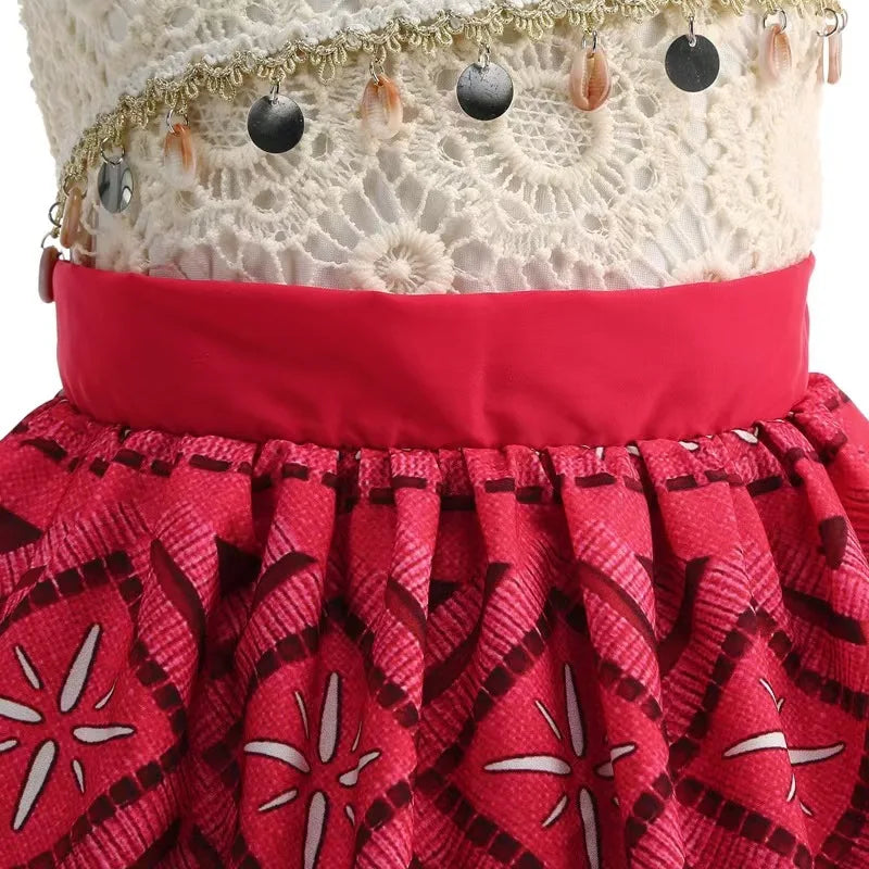 Disney Moana Costume Dress for Girls - Satin Mesh Ocean Adventure