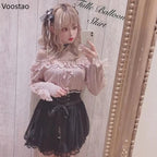 Sweet Lolita Knit Pullover with Lace Ruffles & Bows