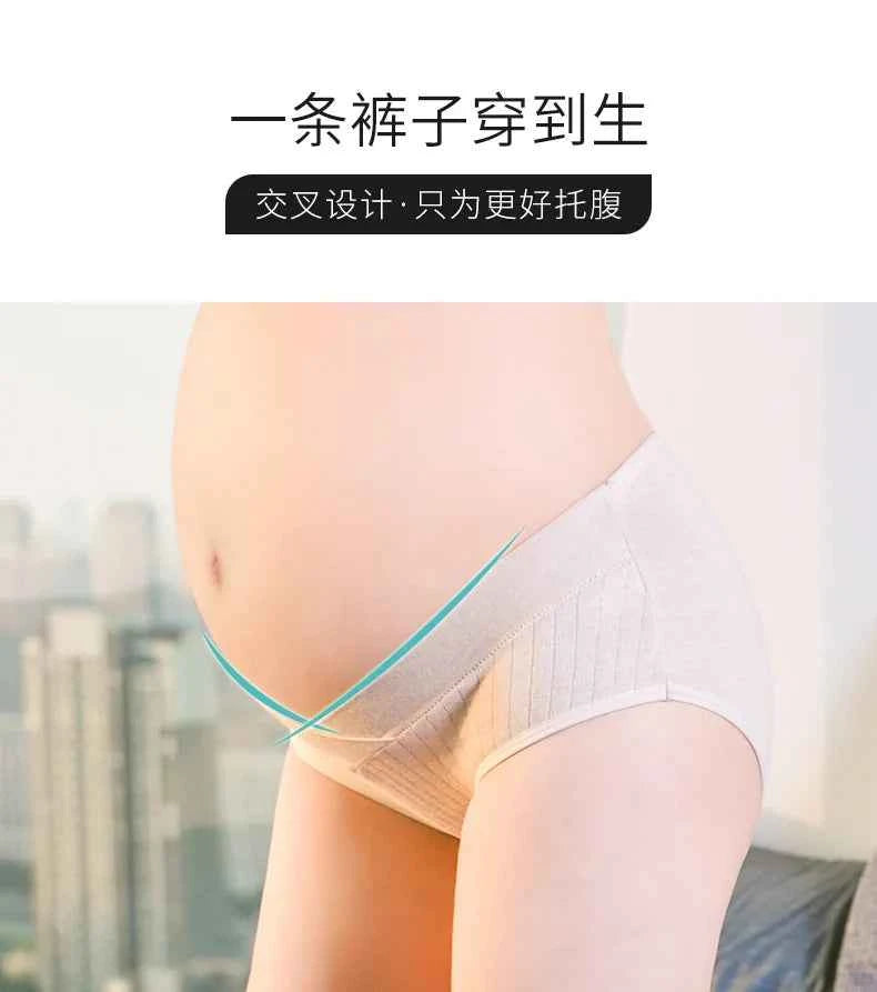 3PCS/Lot cotton Pregnancy Maternity Women Underwear Panties pregnant women clothes U-shaped low-Waist Briefs M L XL XXL K11