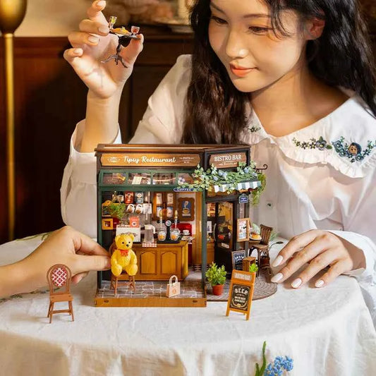 Robotime Rolife Becka's Baking House 3D Puzzle DIY Miniature Dollhouse Kit Amazing Gift for Children DG161