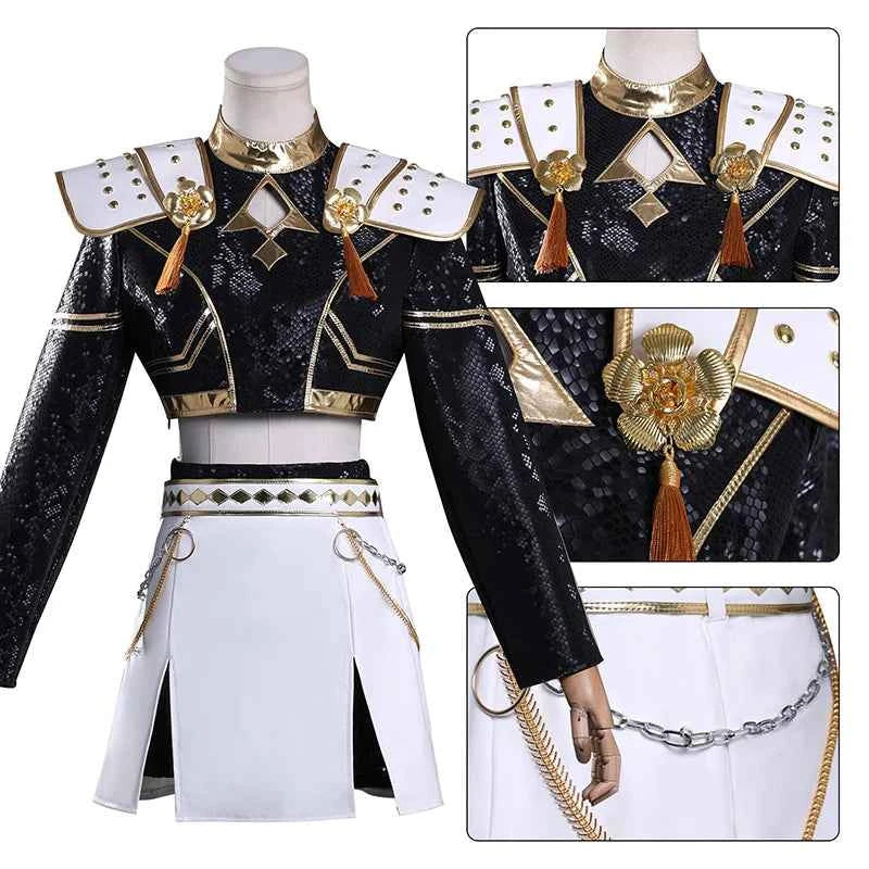 Black Golden Rumi Zoey Mira Cosplay Cosplay Costume Wig Women Suit Halloween Party Role Playing Outfit