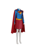 Supergirl Cosplay Costume Set with Cloak for Women