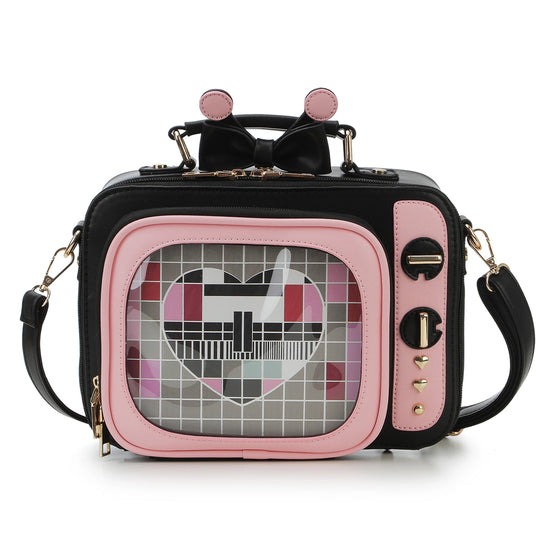 Novelty Tv Shape Ita Bag Retro Television Women Shoulder Bag Design Ita Backpack with Inserts Gilrs Crossbody Bag SS69