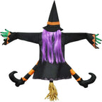 Halloween Crashing Witch Into Tree Outdoor Decoration Classic Flying Witch Pendant Decor for Yard Lawn Patio Porch Decorations
