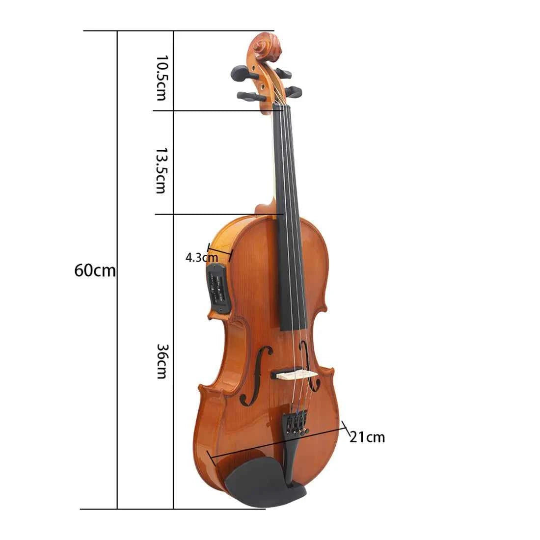 IRIN Acoustic Violin EQ Electric Electroacoustic 4/4 Violin for Performance String Instrument Equipped With Tuner Accessories