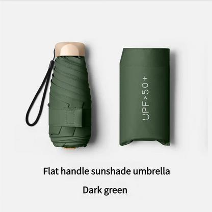 55% Off Mini Sun Umbrella Small Pocket Rain Umbrella Vinyl Folding UV Ultraviolet Protection Sun Shade Pocket Parasol Capsule