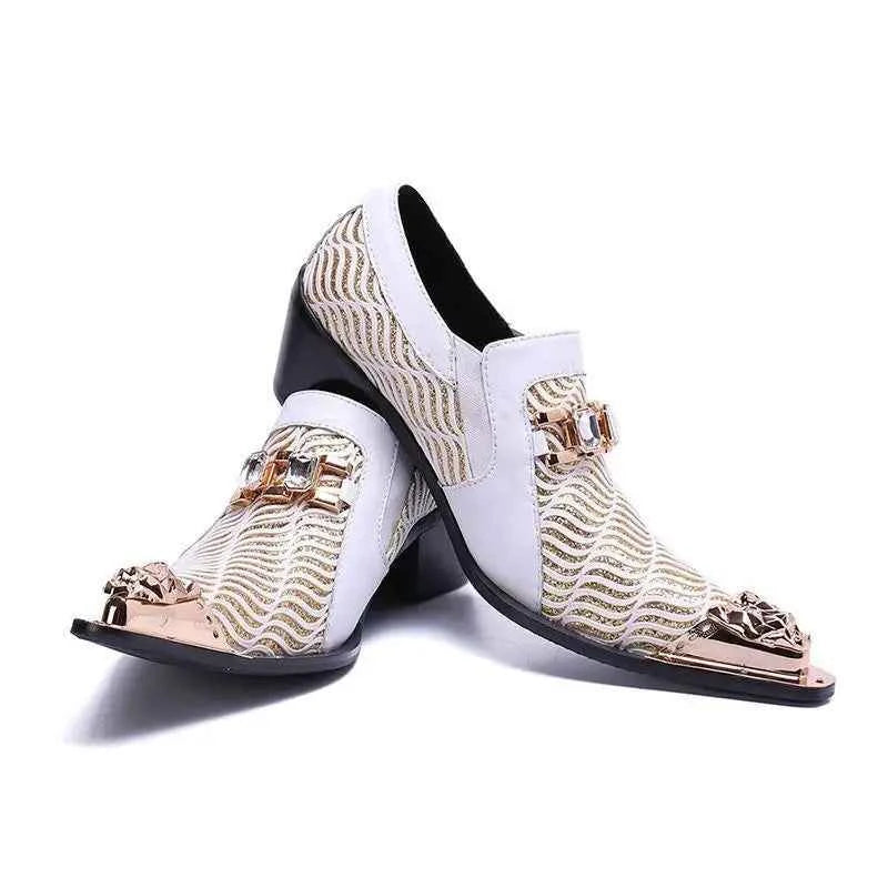Special Square Toe Men's Shoes Slip on Genuine Leather Dress Men Party, Business, and Wedding Shoes men