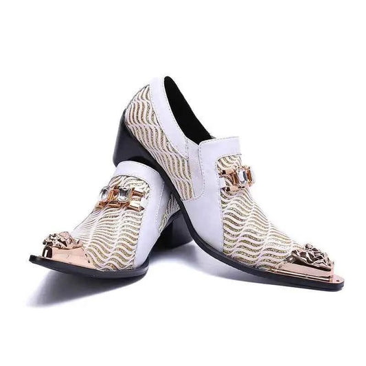 Special Square Toe Men's Shoes Slip on Genuine Leather Dress Men Party, Business, and Wedding Shoes men