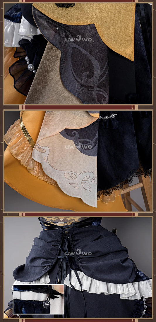 IN STOCK UWOWO Navia Cosplay Genshin Impact Navia Cosplay Costume Fontaine Rococo Style Dress Cosplay Halloween Costume