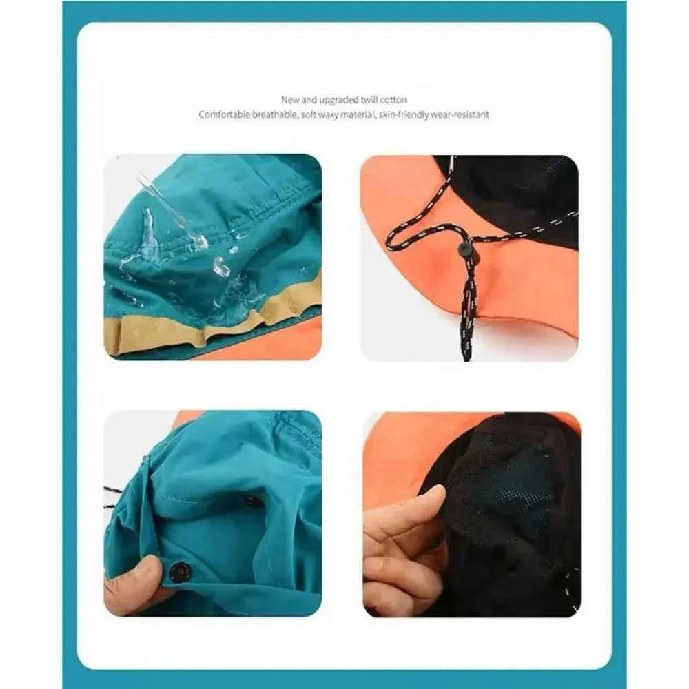 Leisure Vacation Fisherman Hat Japanese Quick-drying Basin Hat Packable Hat Summer Sun Hanging Bag Adjustable Visor Hat