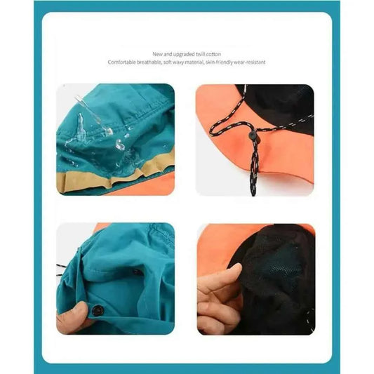 Leisure Vacation Fisherman Hat Japanese Quick-drying Basin Hat Packable Hat Summer Sun Hanging Bag Adjustable Visor Hat