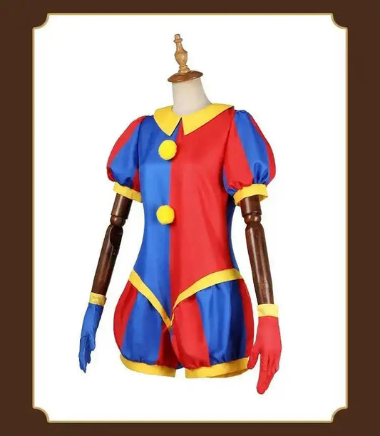 SS69 The Amazing Digital Circus Pomni Cosplay Costume Polyester Uniform Set