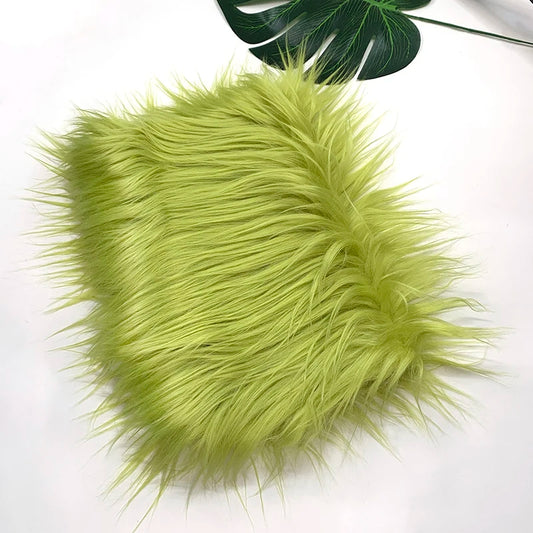 SS69 Faux Fur Fabric 8cm Long Pile 25x45cm Sheet for Cosplay and Patchwork