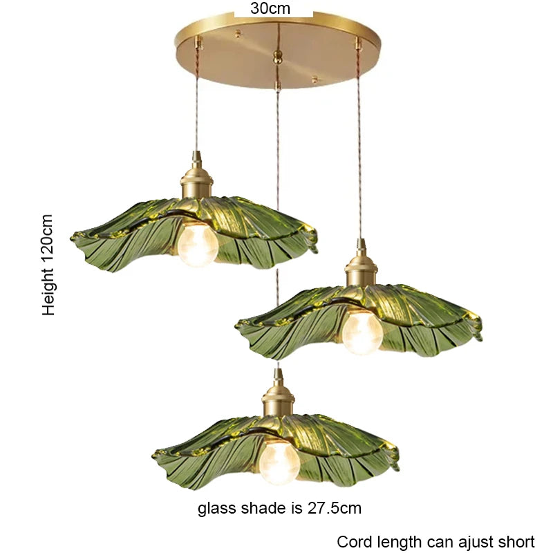 Vintage Pendant Lights Flower Glass Hanging Lamps Home Decoration Lighting Living Room Bedroom Bedside Light Fixture Indoor Shop