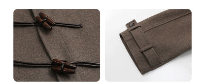 CHIC VEN Women Long Woolen Coats Single Breasted Loose Stand Collar Cow Horn Buttoned Office Ladies Overcoat Autumn Winter 2026