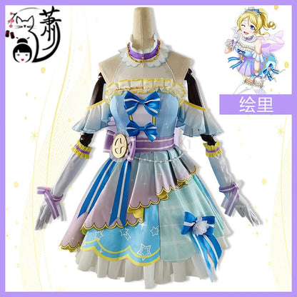 COS-KiKi Anime Lovelive Aqours Tojo Nozomi/Nishikino Maki All Members Fireworks Awakening Lolita Singing Suit Cosplay Costume SS69