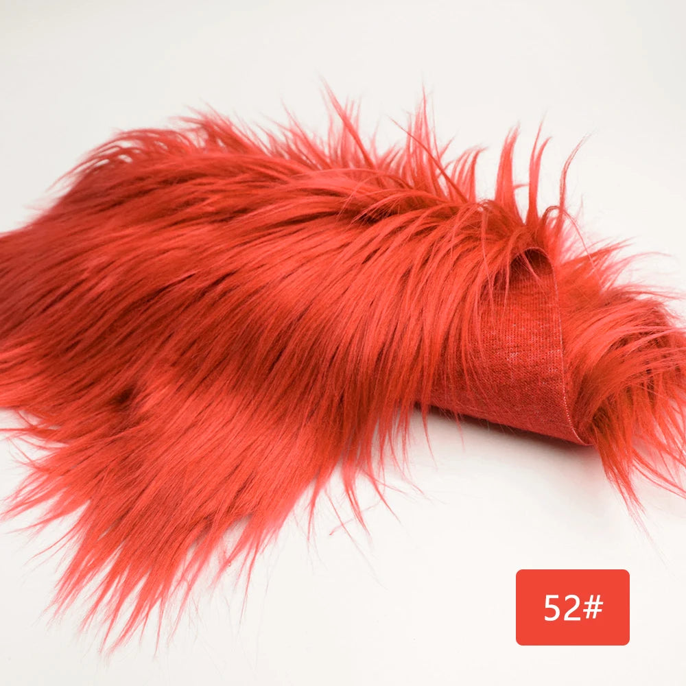 Faux Fur Fabric 8cm Long Pile Cosplay Patchwork Sheet