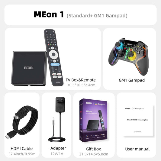 MECOOL MEon1 Netflix Certified TV Box S905X5M Android 14 Google TV 2GB 32GB 1000M WiFi6 Dolby Vision Atmos 4K AV1 Smart TV Box