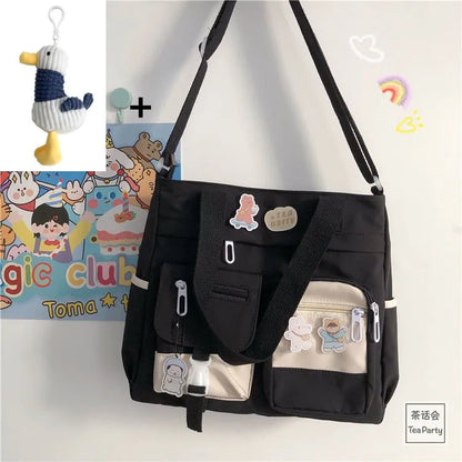 Nylon Waterproof Canvas Women Handbags Shoulder Bag Japanese Ladies Messenger Bag Student School Crossbody Bags for Girl Satchel