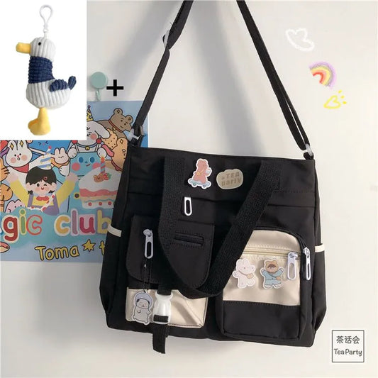 Nylon Waterproof Canvas Women Handbags Shoulder Bag Japanese Ladies Messenger Bag Student School Crossbody Bags for Girl Satchel