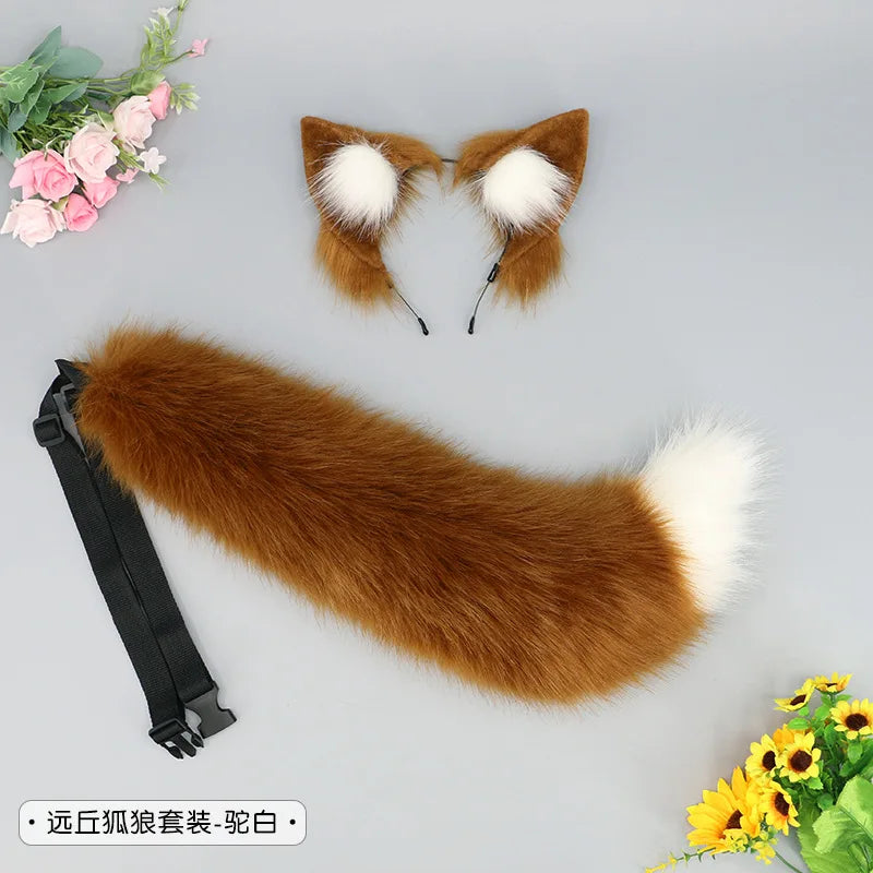 Handmade Faux Fur Fox Ears & Tail Cosplay Headband