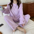Women's Coral Fleece Pajama Set - Cozy Winter Loungewear