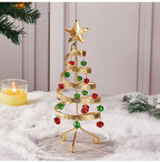 Iron Lace Christmas Tree Mini With Bell Star Desktop Ornament Ornament New Year Christmas Eve Gift Celebrate Party Xmas 2026
