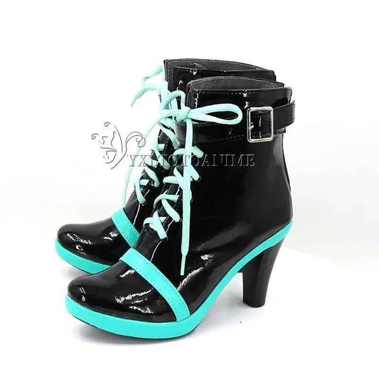 in stock Anime Miku Cosplay Full Set Costume Miku 16TH Cosplay Leather Midi Sexy Dress Halloween Carnival Party JK Uniform