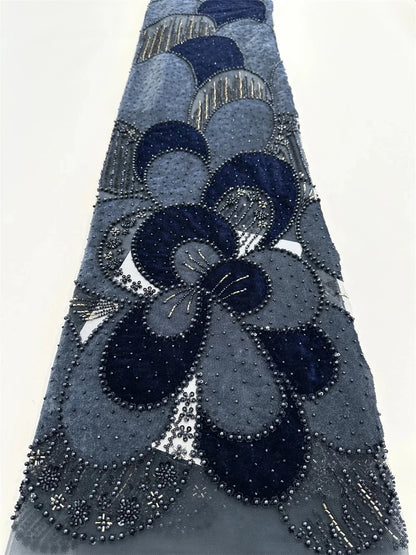 Customized Luxury Retro Trend Sheath Strapless Geometric Pattern Beaded Sequins Pearls Mesh Midi Evening Prom Formal Party Dress