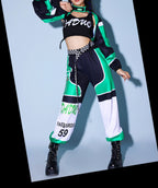 Green K-POP Jazz Dance Costume Set for Women